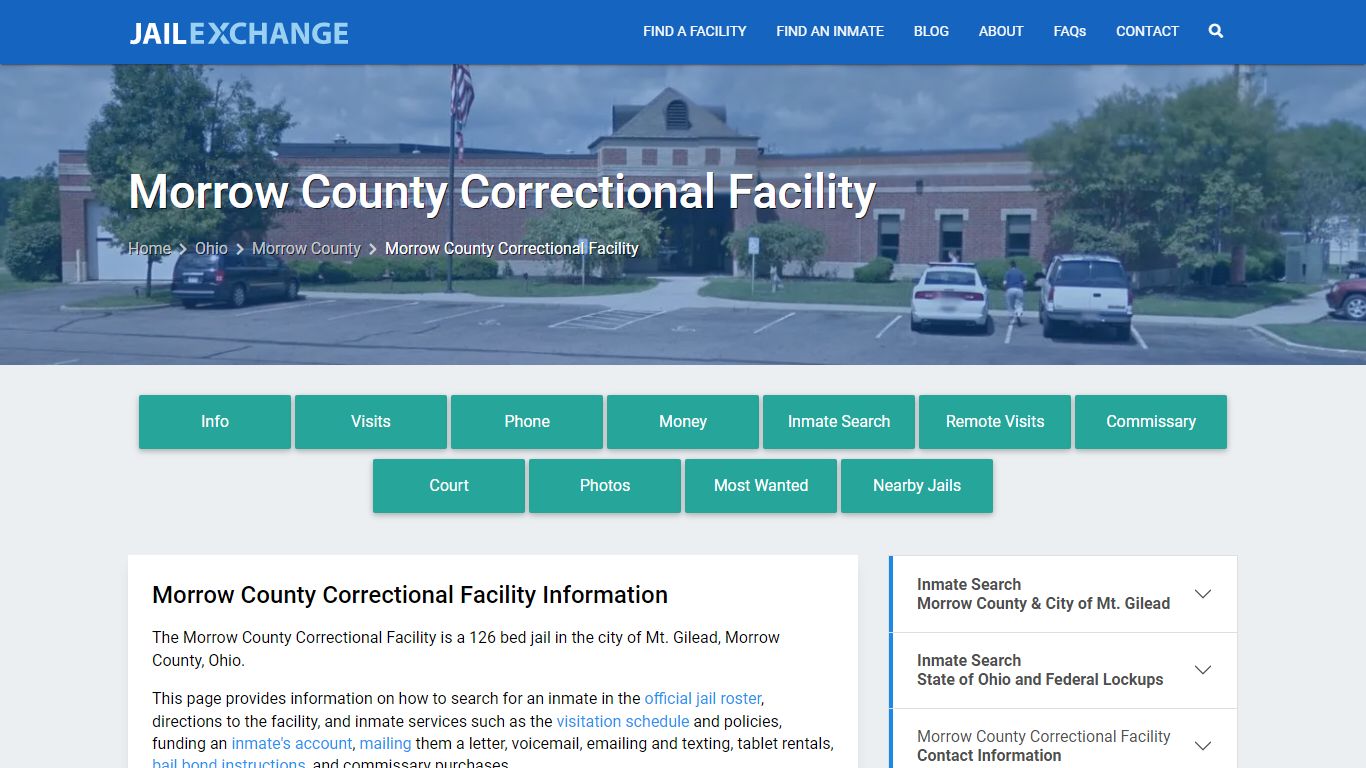 Morrow County Correctional Facility, OH Inmate Search, Information